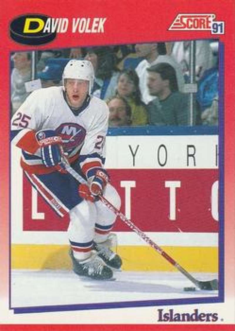 1991-92 Score Canadian Bilingual #88 David Volek New York Islanders Image 1