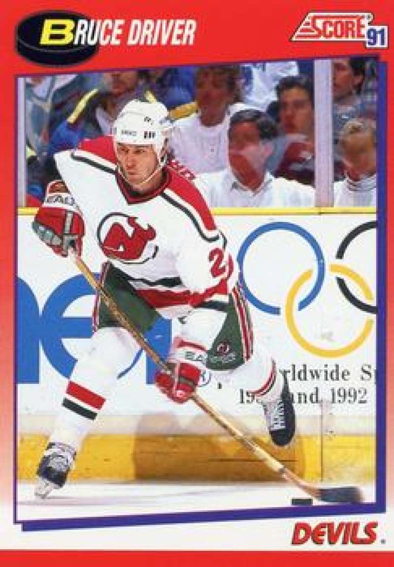 1991-92 Score Canadian Bilingual #89 Bruce Driver New Jersey Devils Image 1