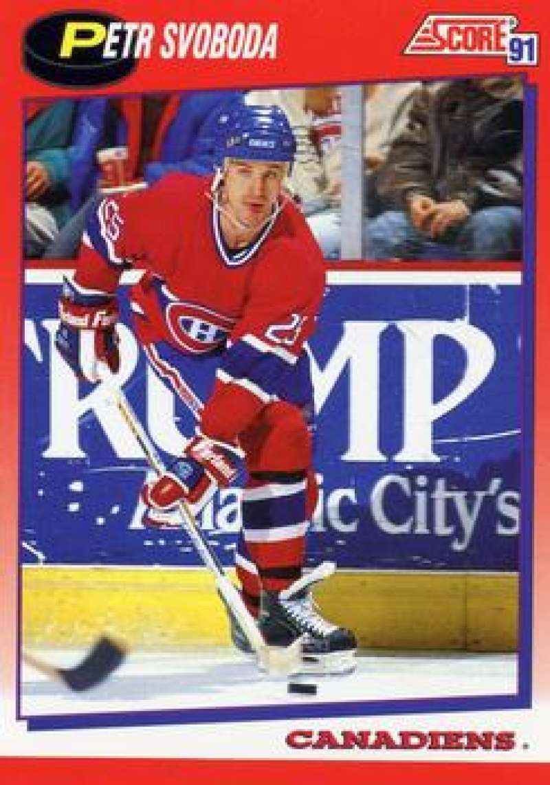 1991-92 Score Canadian Bilingual #95 Petr Svoboda Montreal Canadiens Image 1