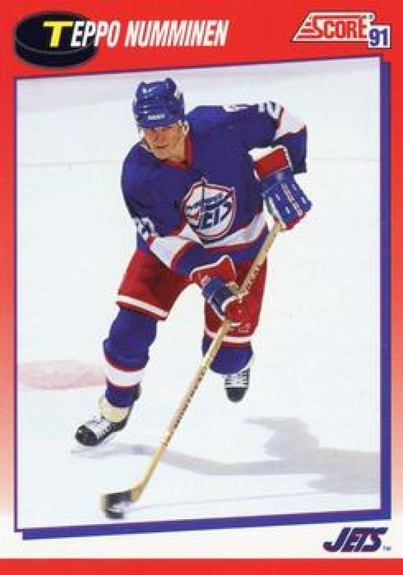 1991-92 Score Canadian Bilingual #101 Teppo Numminen Winnipeg Jets Image 1