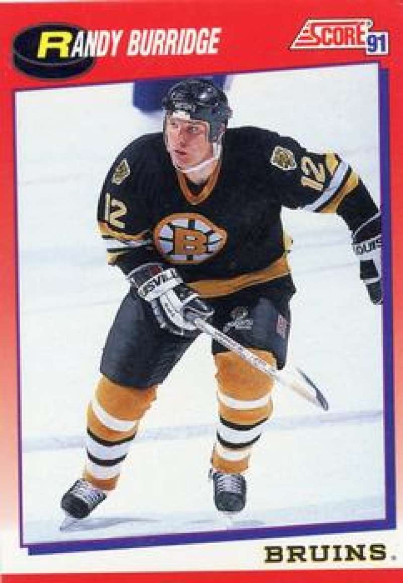 1991-92 Score Canadian Bilingual #102 Randy Burridge Boston Bruins Image 1