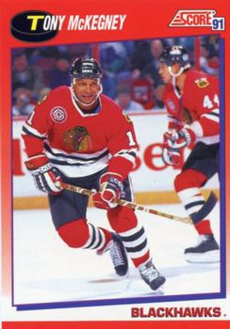 1991-92 Score Canadian Bilingual #104 Tony McKegney Chicago Blackhawks Image 1