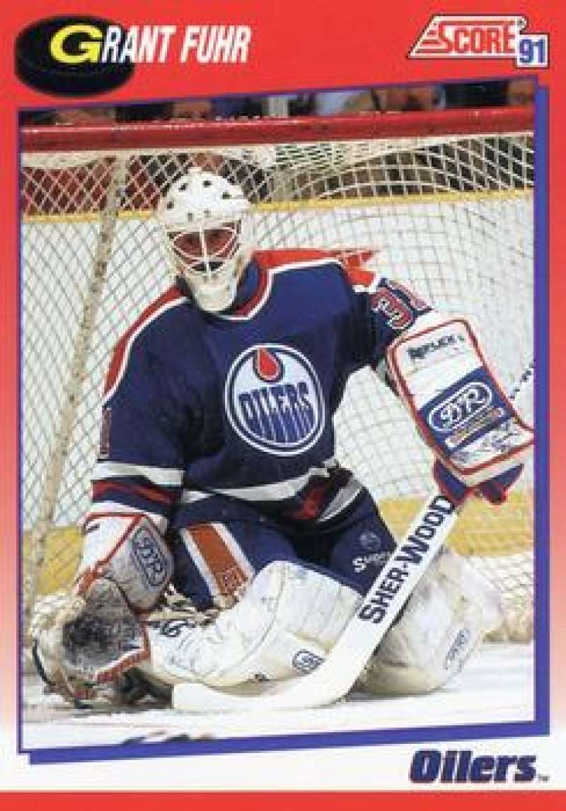 1991-92 Score Canadian Bilingual #114 Grant Fuhr Edmonton Oilers Image 1