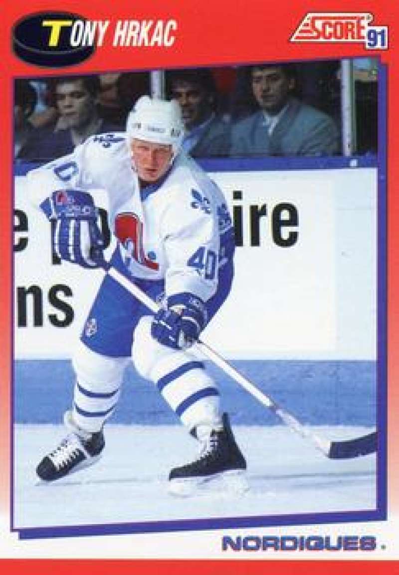 1991-92 Score Canadian Bilingual #122 Tony Hrkac Quebec Nordiques Image 1
