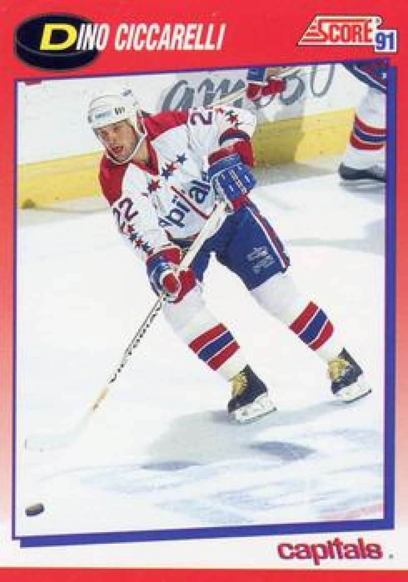1991-92 Score Canadian Bilingual #128 Dino Ciccarelli Washington Capitals Image 1