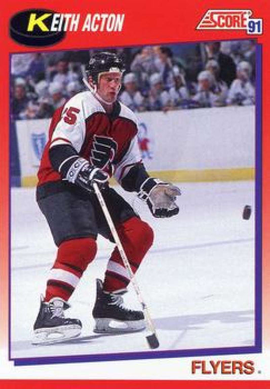 1991-92 Score Canadian Bilingual #133 Keith Acton  Philadelphia Flyers  Image 1