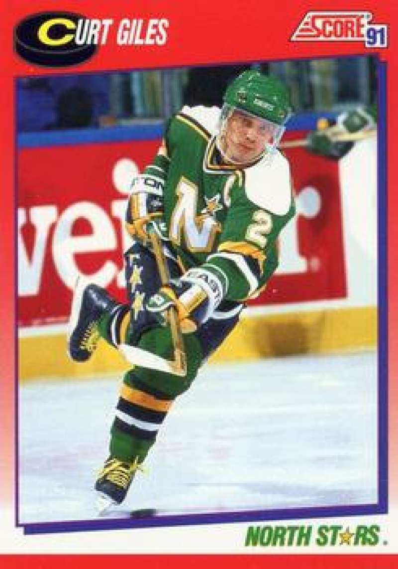 1991-92 Score Canadian Bilingual #137 Curt Giles Minnesota North Stars Image 1