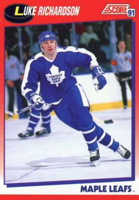 1991-92 Score Canadian Bilingual #139 Luke Richardson  Toronto Maple Leafs  Image 1