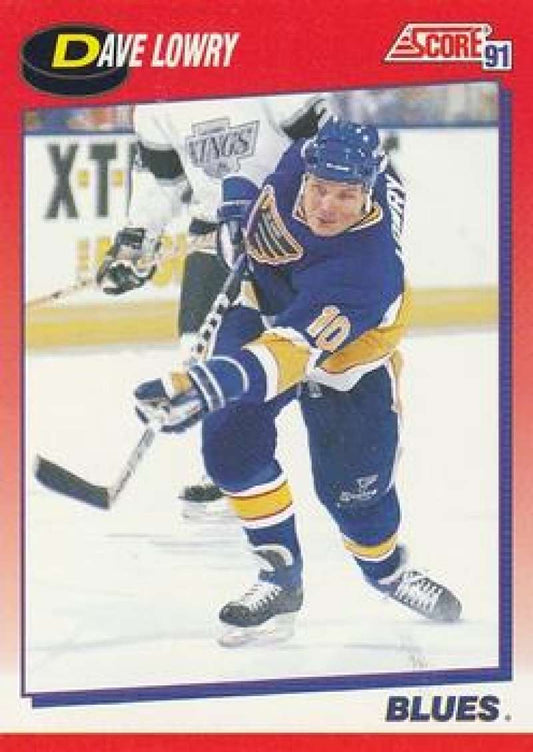 1991-92 Score Canadian Bilingual #149 Dave Lowry  St. Louis Blues  Image 1