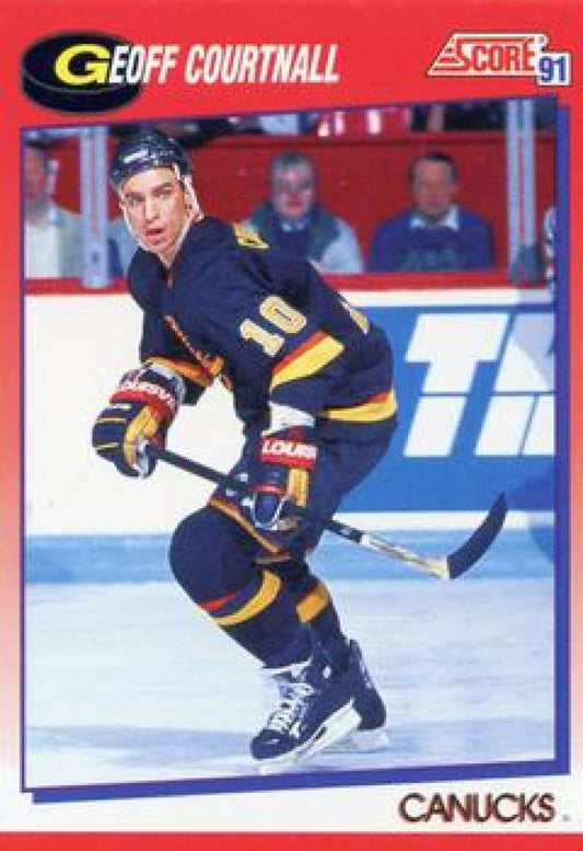 1991-92 Score Canadian Bilingual #150 Geoff Courtnall  Vancouver Canucks  Image 1