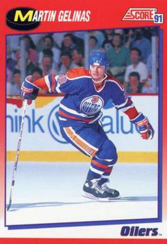 1991-92 Score Canadian Bilingual #159 Martin Gelinas  Edmonton Oilers  Image 1