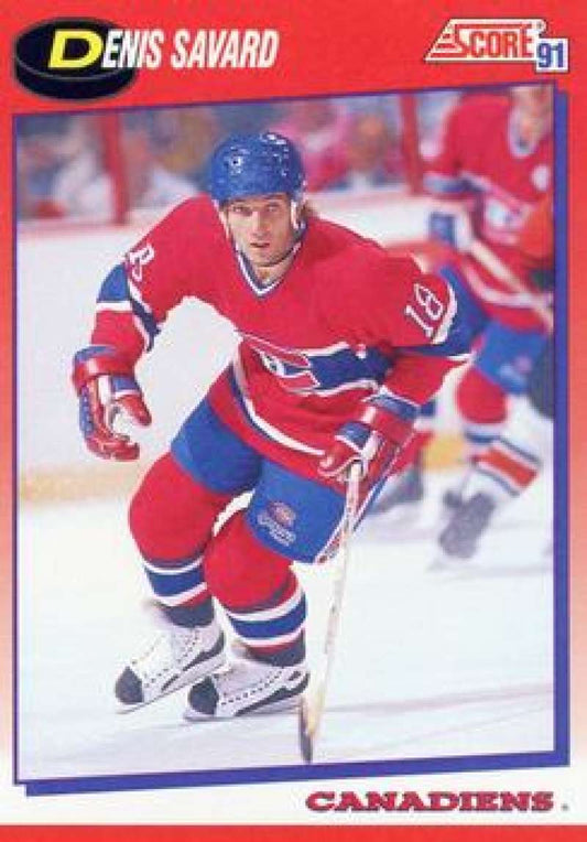 1991-92 Score Canadian Bilingual #165 Denis Savard  Montreal Canadiens  Image 1