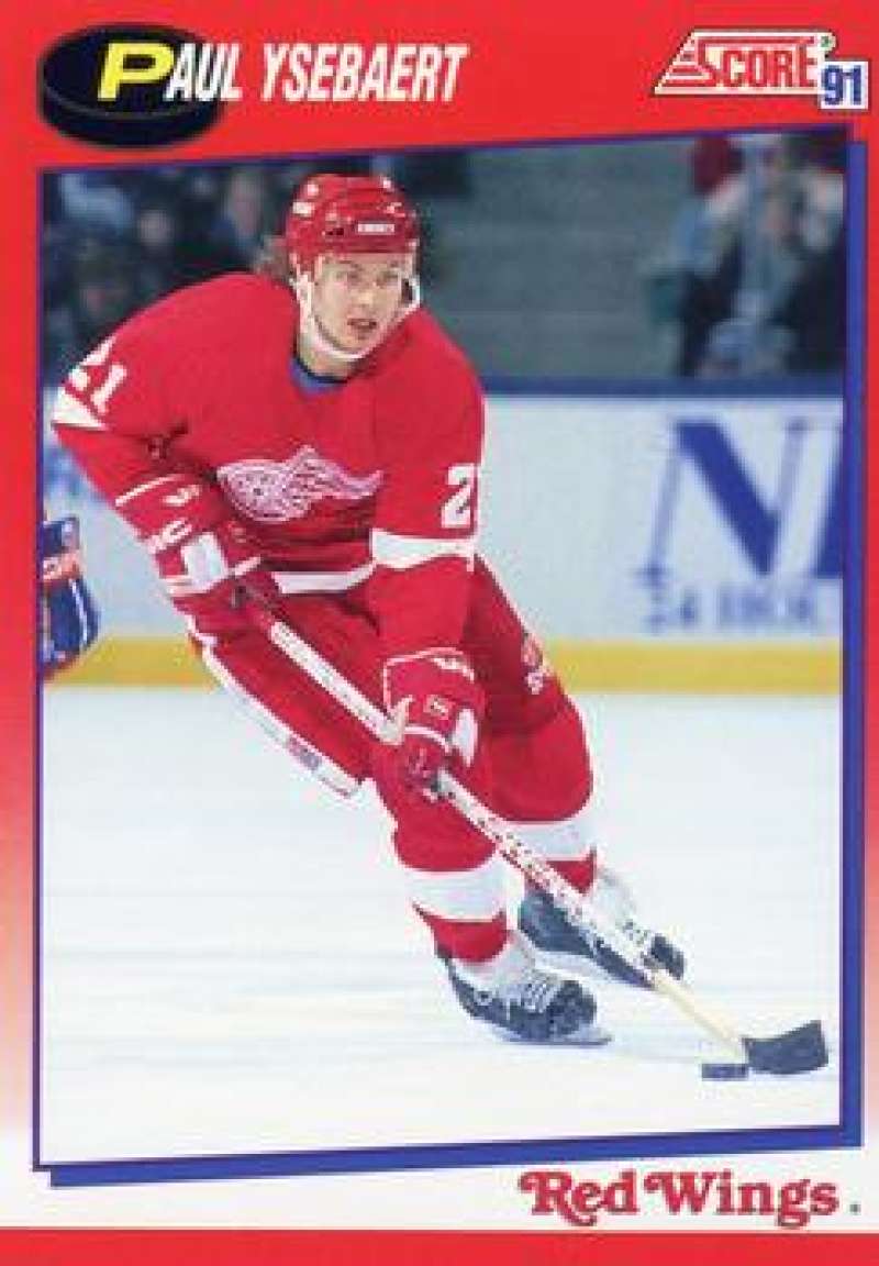 1991-92 Score Canadian Bilingual #166 Paul Ysebaert Detroit Red Wings Image 1