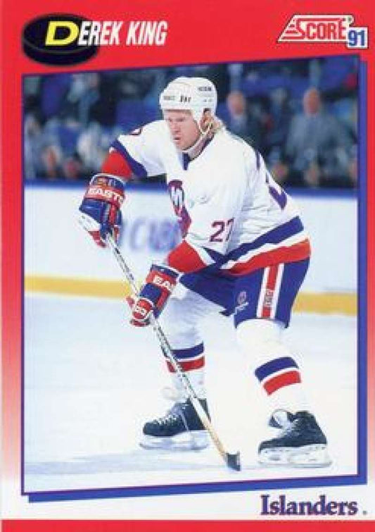1991-92 Score Canadian Bilingual #167 Derek King  New York Islanders  Image 1