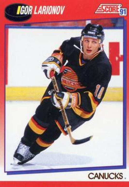 1991-92 Score Canadian Bilingual #168 Igor Larionov  Vancouver Canucks  Image 1
