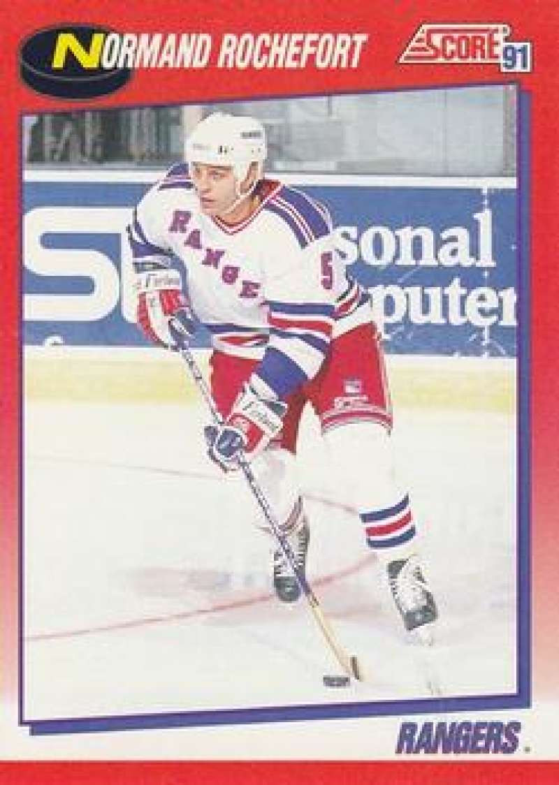 1991-92 Score Canadian Bilingual #171 Normand Rochefort New York Rangers Image 1