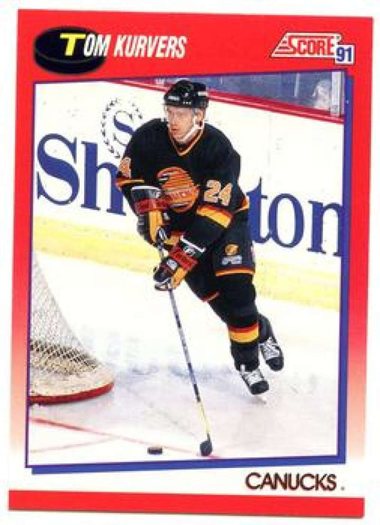 1991-92 Score Canadian Bilingual #174 Tom Kurvers  Vancouver Canucks  Image 1