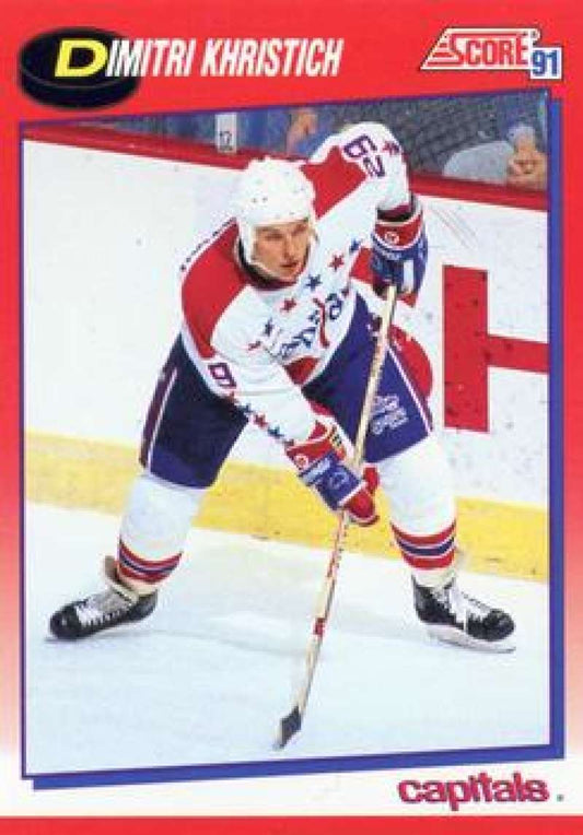1991-92 Score Canadian Bilingual #175 Dimitri Khristich  Washington Capitals  Image 1