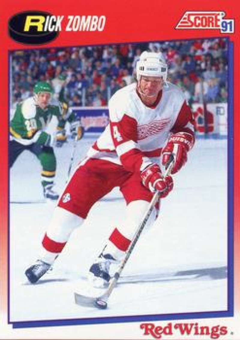 1991-92 Score Canadian Bilingual #177 Rick Zombo Detroit Red Wings Image 1