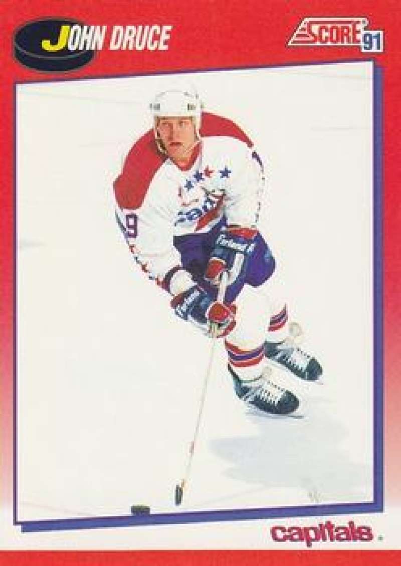 1991-92 Score Canadian Bilingual #180 John Druce Washington Capitals Image 1