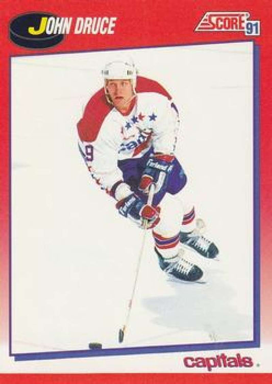 1991-92 Score Canadian Bilingual #180 John Druce  Washington Capitals  Image 1