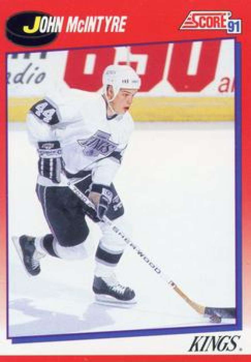 1991-92 Score Canadian Bilingual #182 John McIntyre Los Angeles Kings Image 1