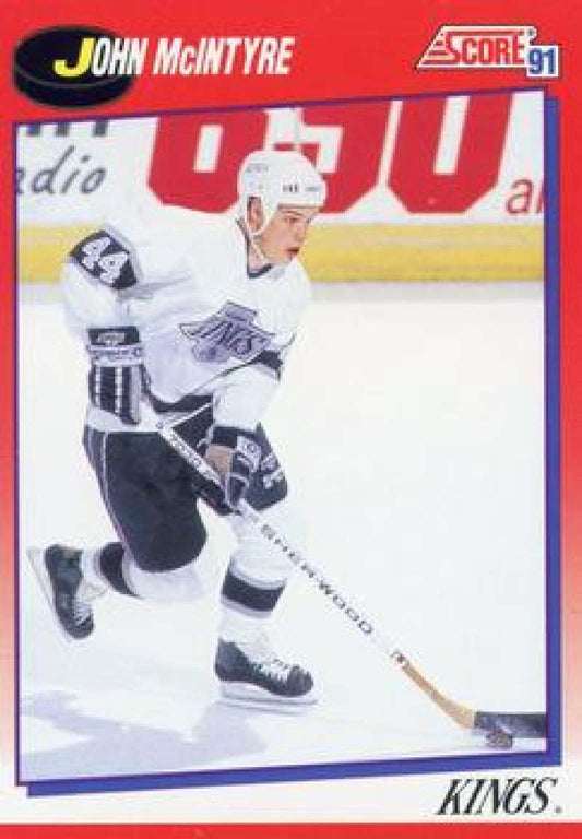 1991-92 Score Canadian Bilingual #182 John McIntyre  Los Angeles Kings  Image 1
