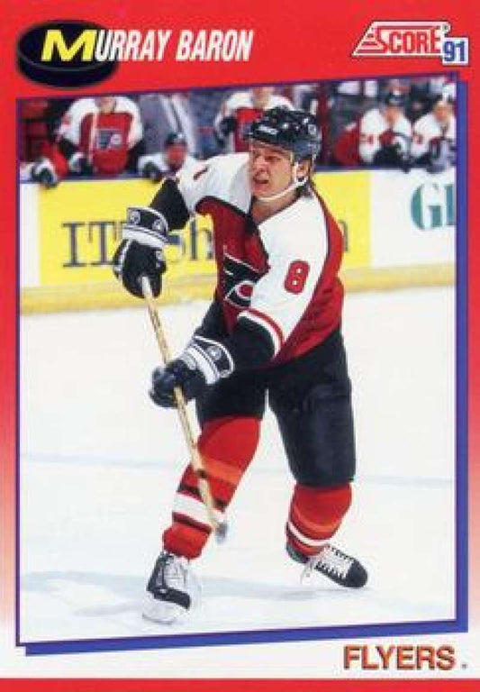1991-92 Score Canadian Bilingual #183 Murray Baron  Philadelphia Flyers  Image 1