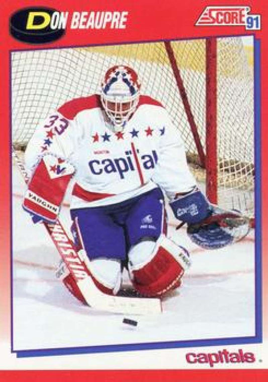 1991-92 Score Canadian Bilingual #185 Don Beaupre  Washington Capitals  Image 1