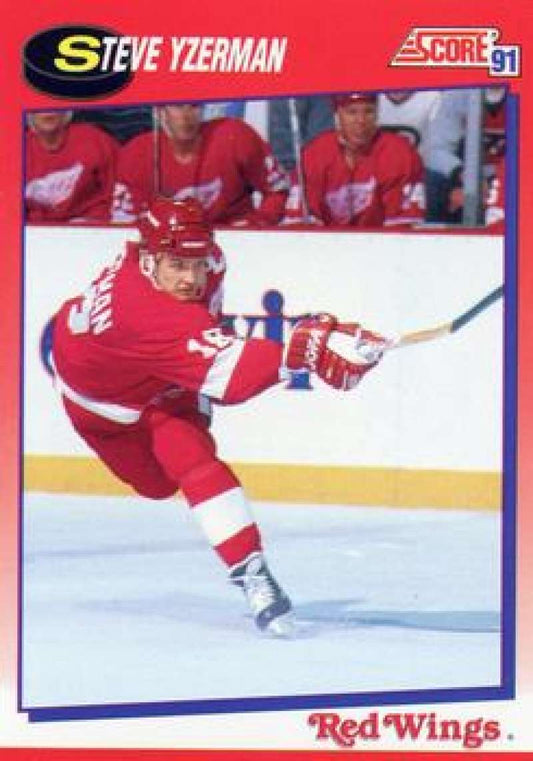 1991-92 Score Canadian Bilingual #190 Steve Yzerman  Detroit Red Wings  Image 1