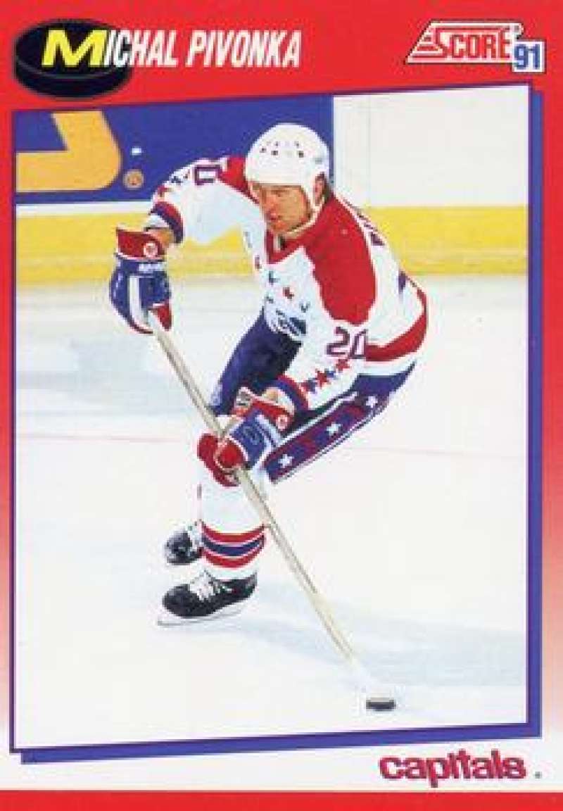 1991-92 Score Canadian Bilingual #193 Michal Pivonka Washington Capitals Image 1