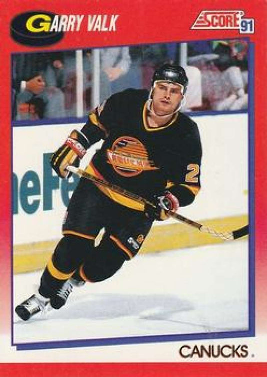 1991-92 Score Canadian Bilingual #195 Garry Valk  Vancouver Canucks  Image 1