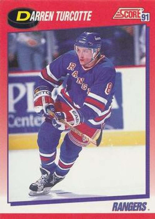 1991-92 Score Canadian Bilingual #196 Darren Turcotte  New York Rangers  Image 1