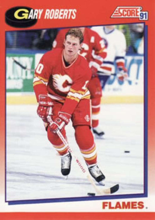 1991-92 Score Canadian Bilingual #199 Gary Roberts  Calgary Flames  Image 1
