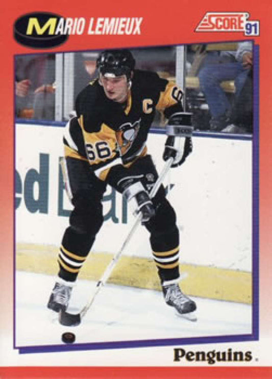 1991-92 Score Canadian Bilingual #200 Mario Lemieux  Pittsburgh Penguins  Image 1
