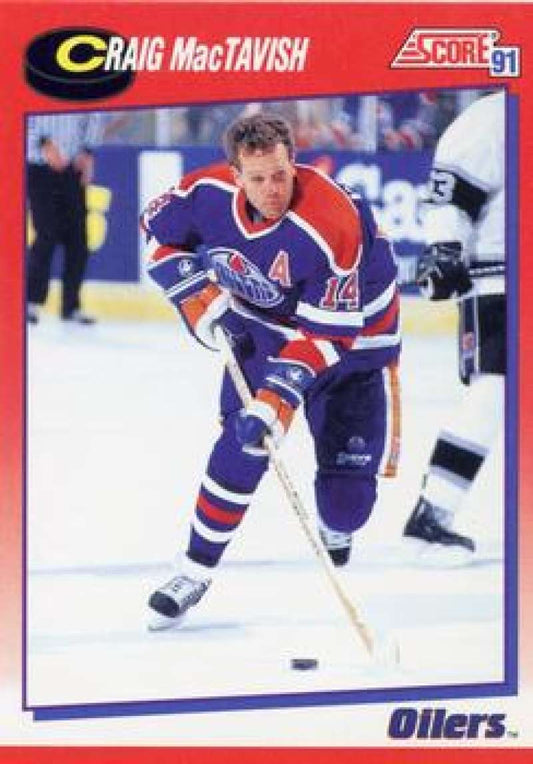 1991-92 Score Canadian Bilingual #202 Craig MacTavish  Edmonton Oilers  Image 1