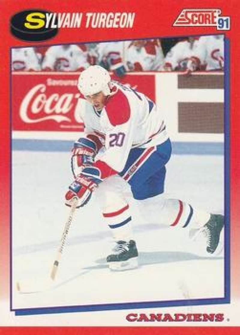 1991-92 Score Canadian Bilingual #208 Sylvain Turgeon Montreal Canadiens Image 1