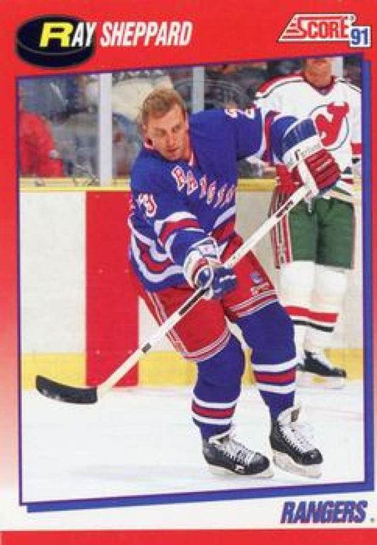 1991-92 Score Canadian Bilingual #213 Ray Sheppard  New York Rangers  Image 1
