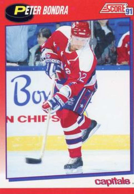 1991-92 Score Canadian Bilingual #216 Peter Bondra  Washington Capitals  Image 1