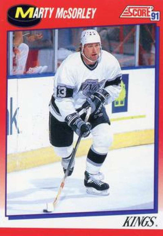 1991-92 Score Canadian Bilingual #217 Marty McSorley  Los Angeles Kings  Image 1