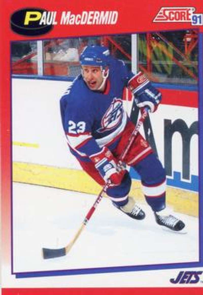 1991-92 Score Canadian Bilingual #219 Paul MacDermid Winnipeg Jets Image 1