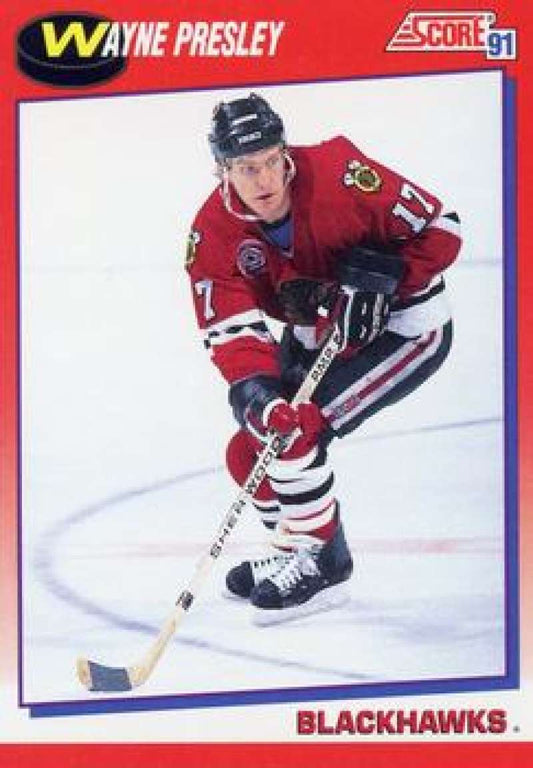 1991-92 Score Canadian Bilingual #221 Wayne Presley  Chicago Blackhawks  Image 1