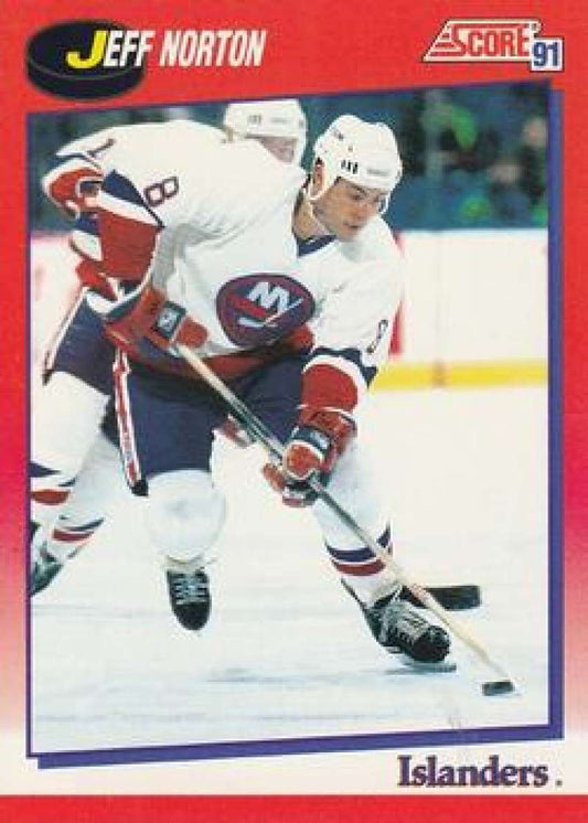 1991-92 Score Canadian Bilingual #222 Jeff Norton  New York Islanders  Image 1