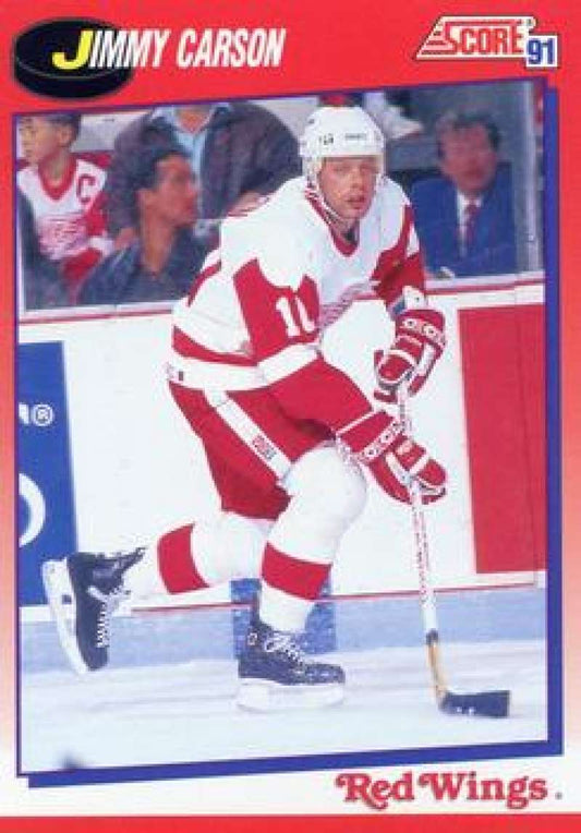 1991-92 Score Canadian Bilingual #224 Jimmy Carson  Detroit Red Wings  Image 1
