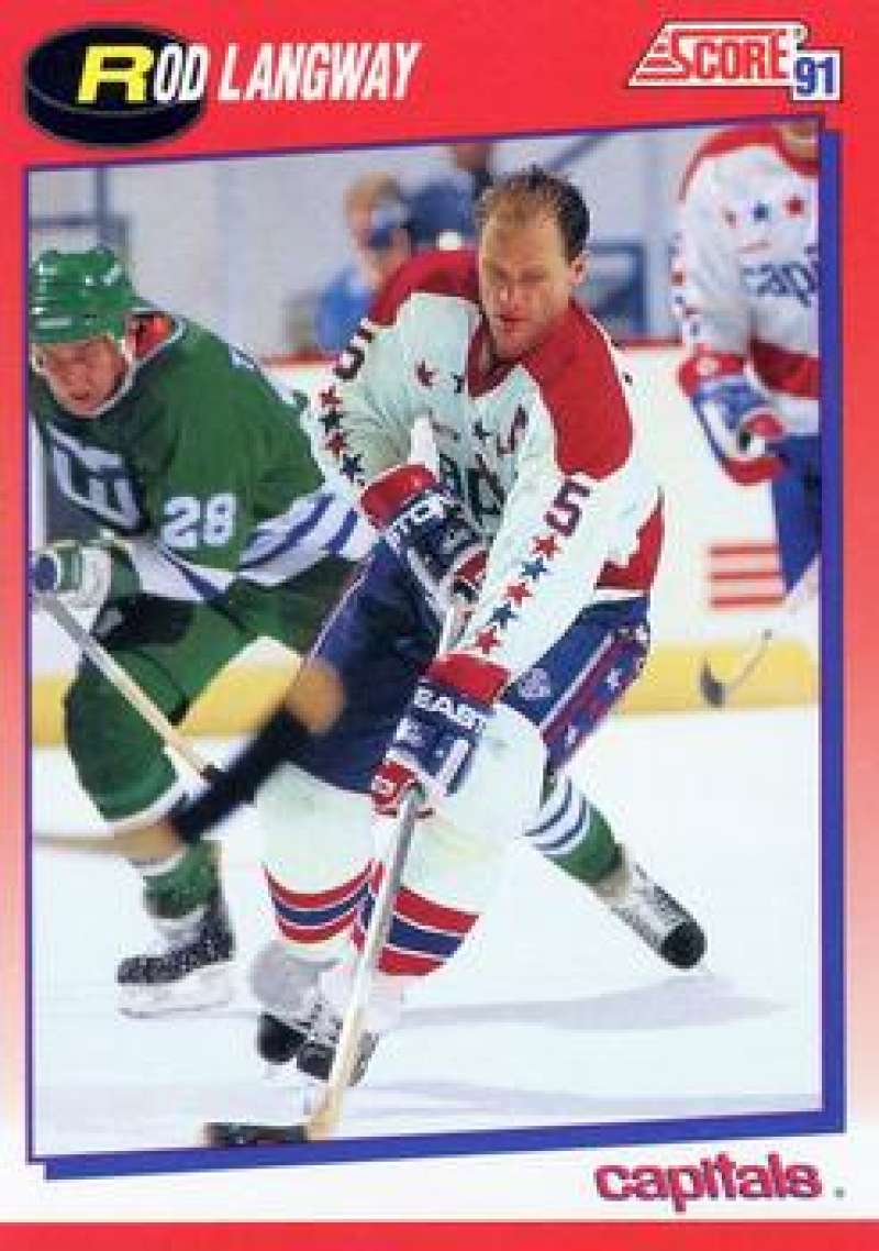 1991-92 Score Canadian Bilingual #228 Rod Langway Washington Capitals Image 1