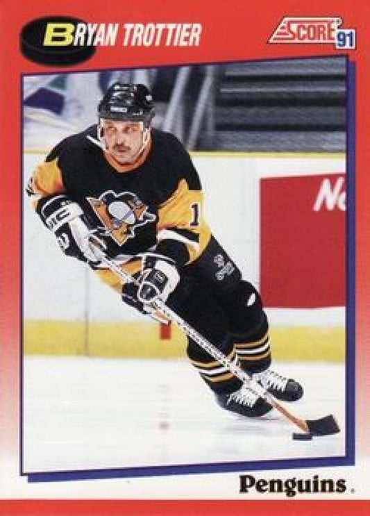1991-92 Score Canadian Bilingual #229 Bryan Trottier  Pittsburgh Penguins  Image 1