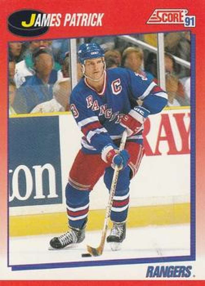 1991-92 Score Canadian Bilingual #230 James Patrick New York Rangers Image 1