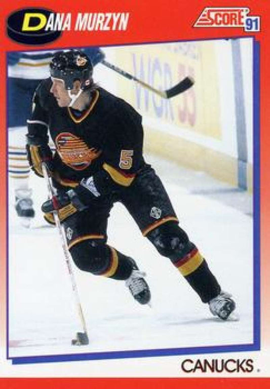 1991-92 Score Canadian Bilingual #231 Dana Murzyn  Vancouver Canucks  Image 1