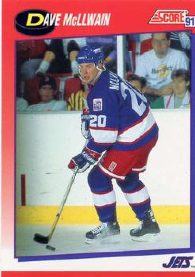 1991-92 Score Canadian Bilingual #233 Dave McLlwain Winnipeg Jets Image 1