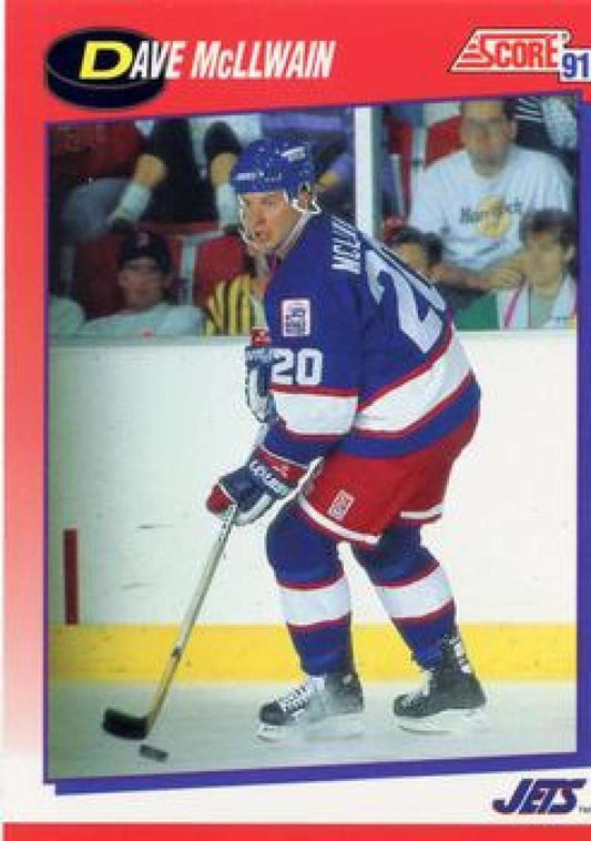 1991-92 Score Canadian Bilingual #233 Dave McLlwain  Winnipeg Jets  Image 1